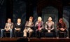 Andrés Vicente Gómez, Yvonne Blake, Albert Hammond, Albert Boadella, Victor Conde y Ray Loriga,  en la presentación a la prensa (Teatros del Canal).