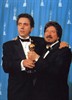 Fernando Trueba and Andrés Vicente Gómez taking the Academy Award.