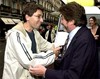 Andrés Vicente Gómez y David Trueba durante el rodaje de la película.