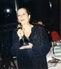 Mari Carmen Ramírez with the Oscar. Nominated in the Goya Awards for Best Supporting Actress.